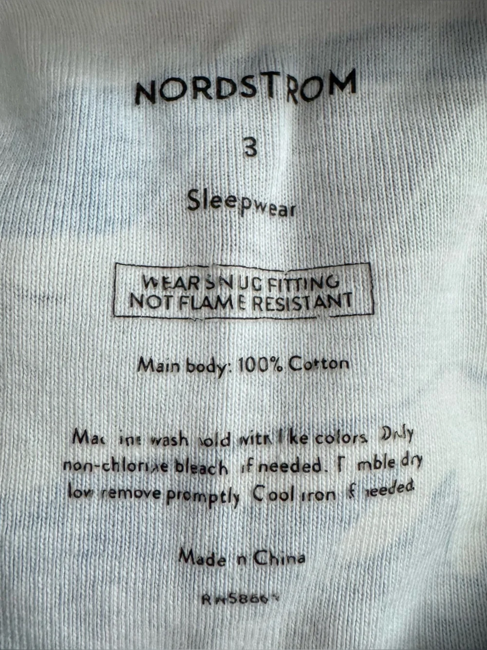 Nordstrom ‘Glow in the Dark’ Light Blue Ski Village Pajama Set